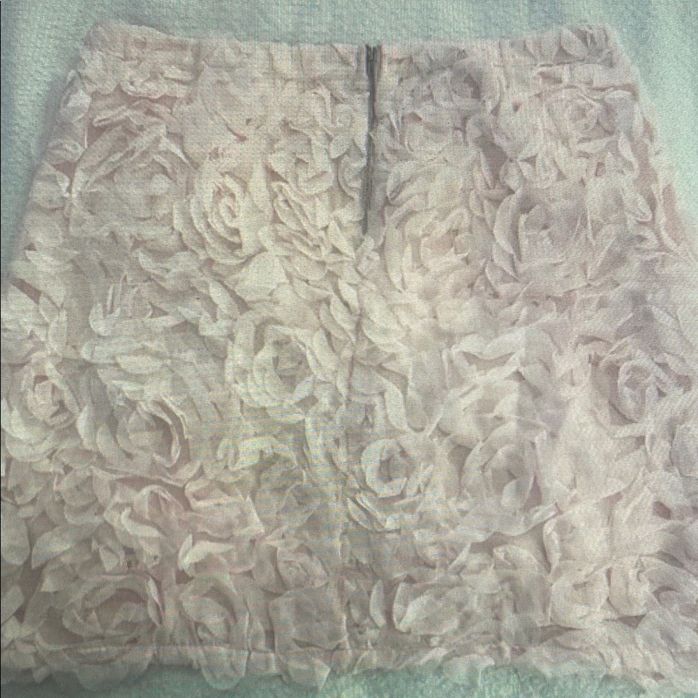 Lulus Pink 3D Floral Mini Skirt Size XL Party Cocktail